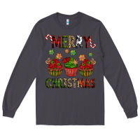 Smoke Merry Christmas cupcakes Long Sleeve Tee - NancyCooperArtShop