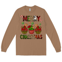 Toasted Coconut Merry Christmas cupcakes Long Sleeve Tee - NancyCooperArtShop