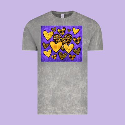 Team Spirit Color Purple And Gold Vintage Tee Designed By Jahusdesignshop