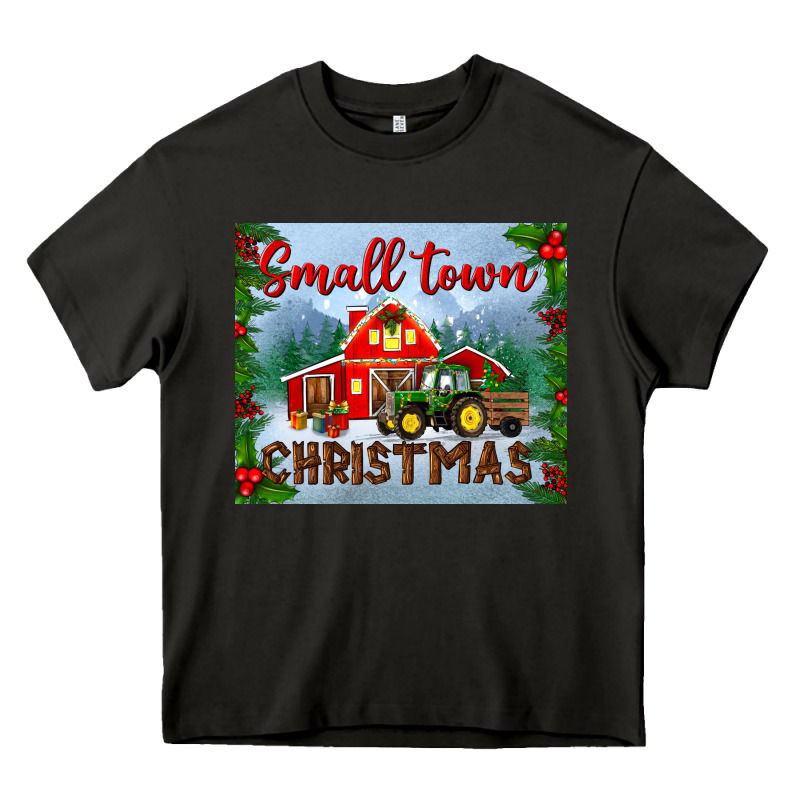 Small Town Christmas Mousepad Heavy Core Tee by BundleAndBundleShop | Teevron