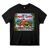 Black small town christmas mousepad Heavy Core Tee - BundleAndBundleShop