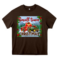 Chocolate Brown small town christmas mousepad Heavy Core Tee - BundleAndBundleShop