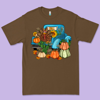 Thanksgiving Turkey Truck Premium Tee Designed By Artiststas