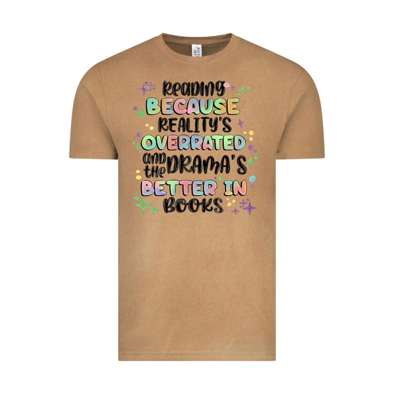 Reading Because Realitys Overrated Vintage Tee by MaliasSmallBusiness | Teevron