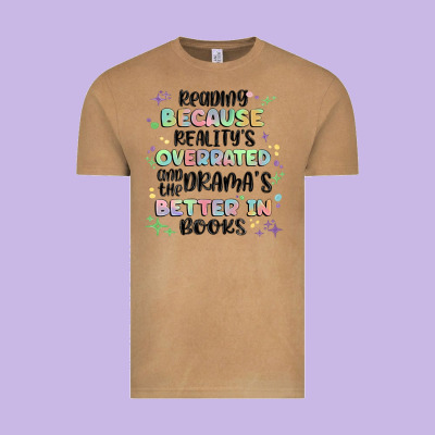 Reading Because Realitys Overrated Vintage Tee Designed By Maliassmallbusiness