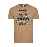 Vintage Coffee reading because realitys overrated Vintage Tee - MaliasSmallBusiness