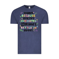 Vintage Denim reading because realitys overrated Vintage Tee - MaliasSmallBusiness