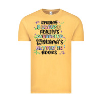 Vintage Mustard reading because realitys overrated Vintage Tee - MaliasSmallBusiness