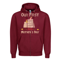Burgundy Our First Mother's Day Zipper Hoodie - Bettercallsaul