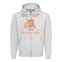 Dove Grey Our First Mother's Day Zipper Hoodie - Bettercallsaul