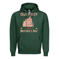 Our First Mother's Day Zipper Hoodie | Teevron