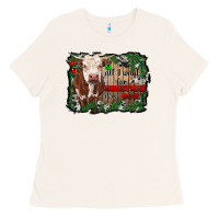 Bone all i want for christmas is a cow cowhide Ladies Tee - RanaPortraitStore