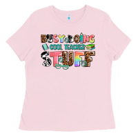 Bubblegum Pink busy doing cool teacher stuff Ladies Tee - AdoDesignShop