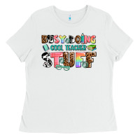 White busy doing cool teacher stuff Ladies Tee - AdoDesignShop