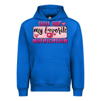 Cobalt You Are My Favorite Notification Urban Hoodie - FaDigitalArtStudio