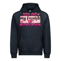 Navy You Are My Favorite Notification Urban Hoodie - FaDigitalArtStudio