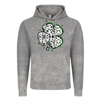 Cloud Rock four leaf clover dalmatian print grunge Vintage Hoodie - MaliasSmallBusiness