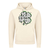 Vintage Artic four leaf clover dalmatian print grunge Vintage Hoodie - MaliasSmallBusiness