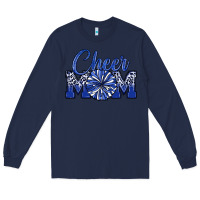 Navy cheer mom Long Sleeve Tee - MaliasSmallBusiness