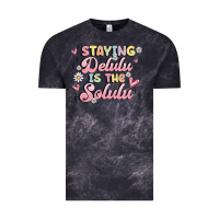 Cloud Black staying delulu is the solulu Vintage Tee - MaliasSmallBusiness