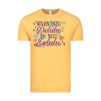 Vintage Mustard staying delulu is the solulu Vintage Tee - MaliasSmallBusiness