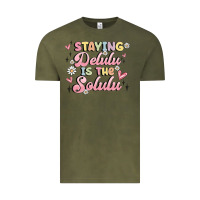 Vintage Olive staying delulu is the solulu Vintage Tee - MaliasSmallBusiness