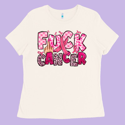 Fuck Cancer Ladies Tee Designed By Jahusdesignshop