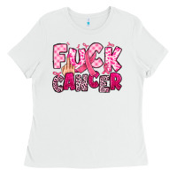 White fuck cancer Ladies Tee - JahusDesignShop