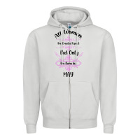 Dove Grey all women are created equal but only the smartest are born in may Zipper Hoodie - Bettercallsaul