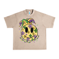 French Oak smiley face mardi gras Urban Heavy Tee - MaliasSmallBusiness