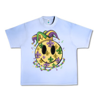 Grape Ice smiley face mardi gras Urban Heavy Tee - MaliasSmallBusiness