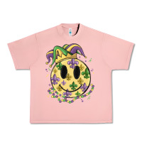 Salmon smiley face mardi gras Urban Heavy Tee - MaliasSmallBusiness