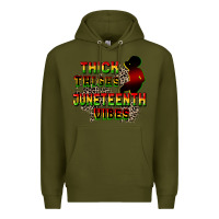 Army Green thick thighs juneteenth vibes cowgirl Premium Hoodie - CowGirlArtShop