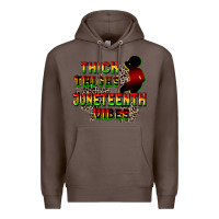 Coffee thick thighs juneteenth vibes cowgirl Premium Hoodie - CowGirlArtShop
