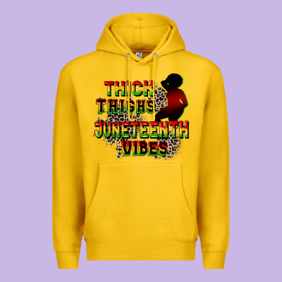 Thick Thighs Juneteenth Vibes Cowgirl Premium Hoodie Designed By Cowgirlartshop