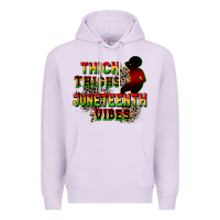 Lilac thick thighs juneteenth vibes cowgirl Premium Hoodie - CowGirlArtShop