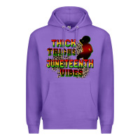 Purple thick thighs juneteenth vibes cowgirl Premium Hoodie - CowGirlArtShop
