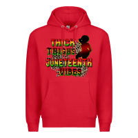 Red thick thighs juneteenth vibes cowgirl Premium Hoodie - CowGirlArtShop