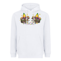 White skeleton hands mardi gras Heavyweight Hoodie - CowGirlArtShop