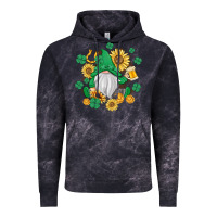 Cloud Black st patrick's day shamrock sunflowers gnome Vintage Hoodie - MaliasSmallBusiness