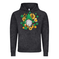 Vintage Black st patrick's day shamrock sunflowers gnome Vintage Hoodie - MaliasSmallBusiness