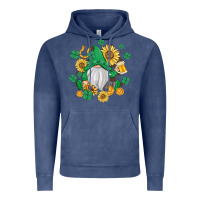 Vintage Denim st patrick's day shamrock sunflowers gnome Vintage Hoodie - MaliasSmallBusiness