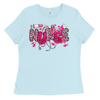 Baby Blue breast cancer nurse Ladies Tee - JahusDesignShop