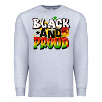 Heather Grey black and proud Premium Sweatshirt - CowGirlArtShop