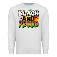 Oatmeal Heather black and proud Premium Sweatshirt - CowGirlArtShop