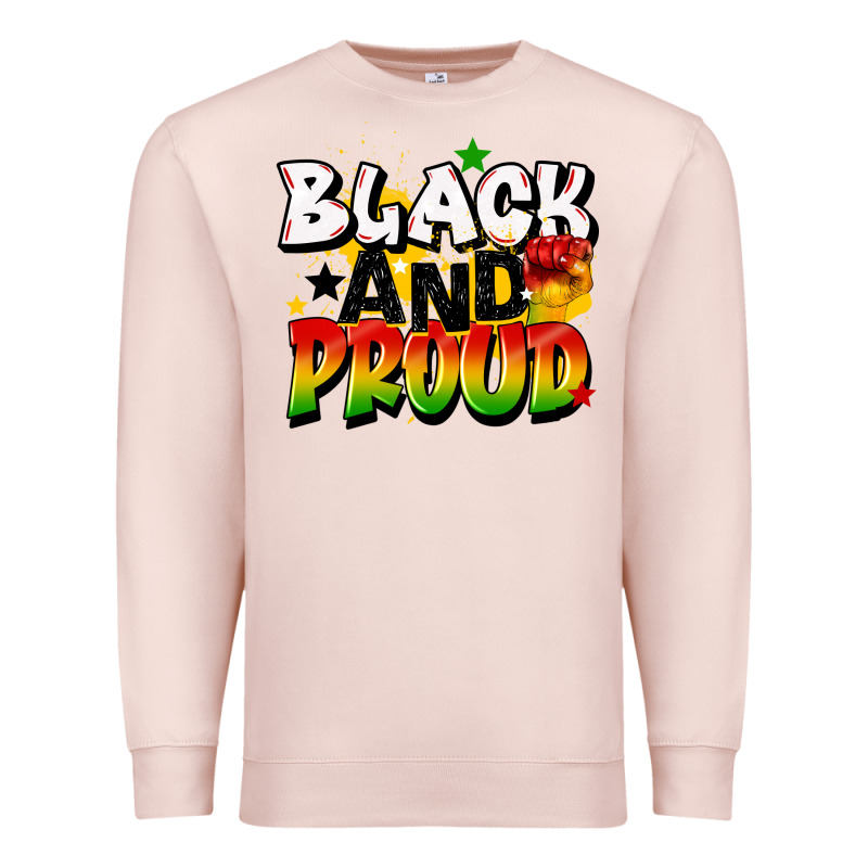 Black And Proud Premium Sweatshirt by CowGirlArtShop | Teevron