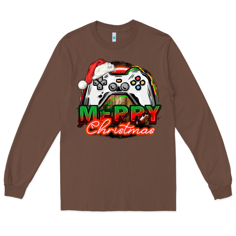 Gamer Merry Christmas Long Sleeve Tee by NancyCooperArtShop | Teevron
