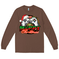 Chestnut Gamer Merry Christmas Long Sleeve Tee - NancyCooperArtShop
