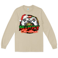 Mushroom Gamer Merry Christmas Long Sleeve Tee - NancyCooperArtShop