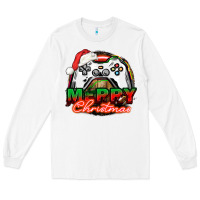 White Gamer Merry Christmas Long Sleeve Tee - NancyCooperArtShop